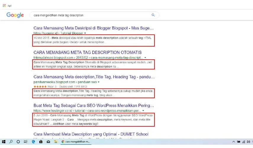 Deskripsi Halaman (Meta Description)